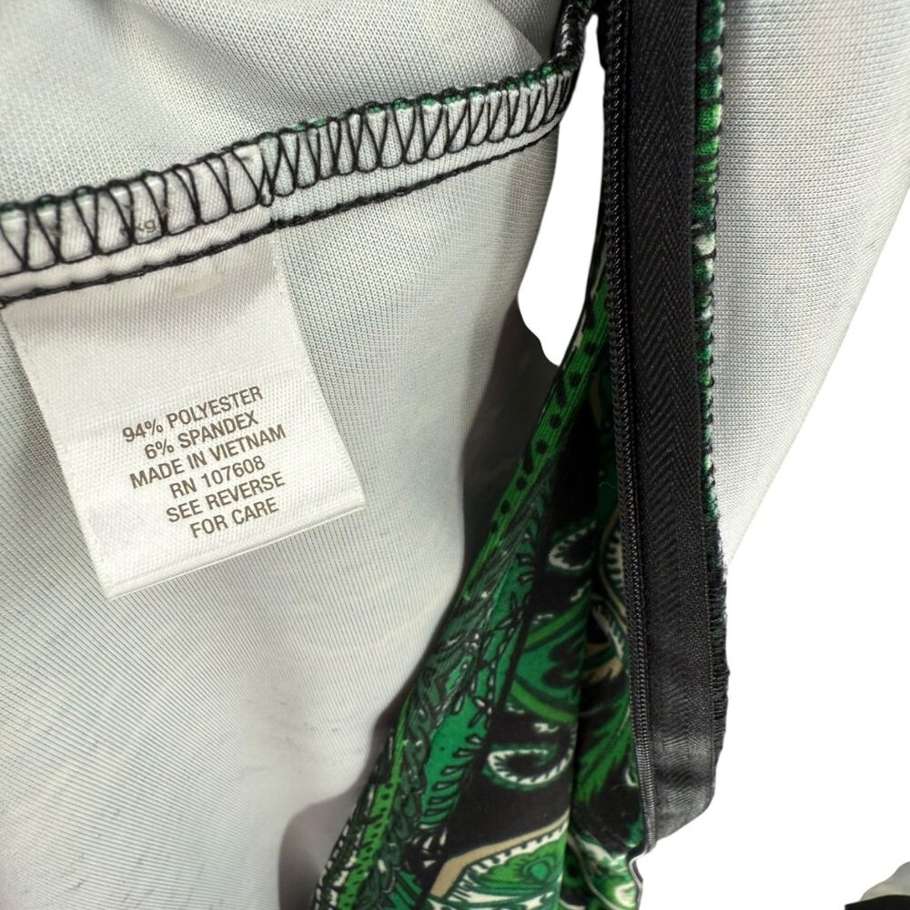 Green Paisley Dress By Dress Barn Established 1962 Size S - Picture 3 of 10